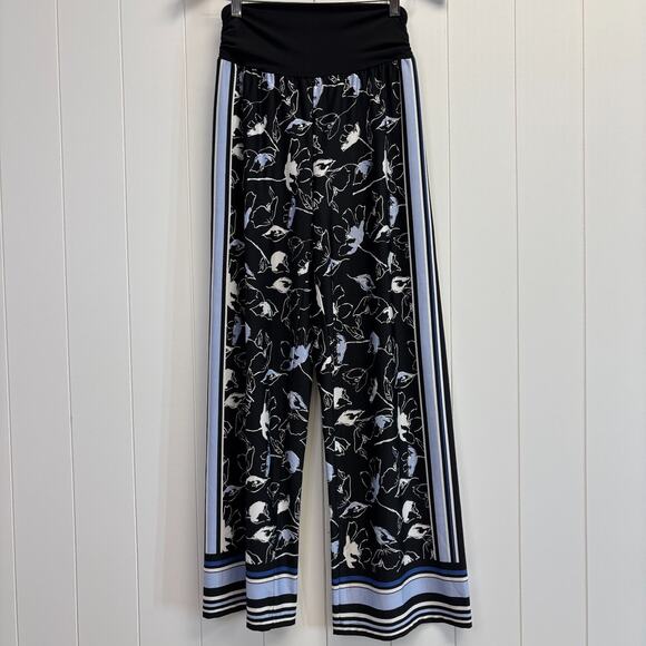 Apt. 9 Womens Career Office Floral Wide Leg Dress Pants Size S Professional Chic - Picture 1 of 9